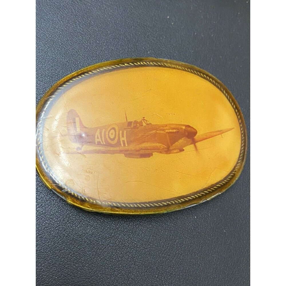 VINTAGE 1970s **US AIR FORCE‎  AIRPLANE** MILITARY BELT BUCKLE